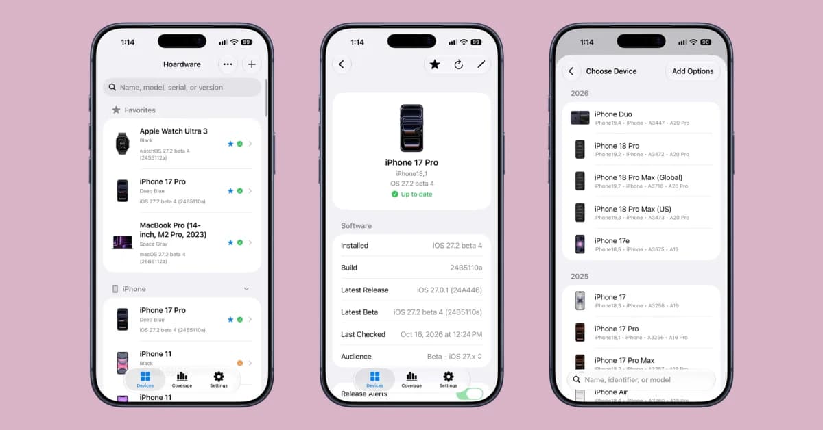 Hoardware؛ اپ رایگان برای مدیریت مجموعه دستگاههای اپل