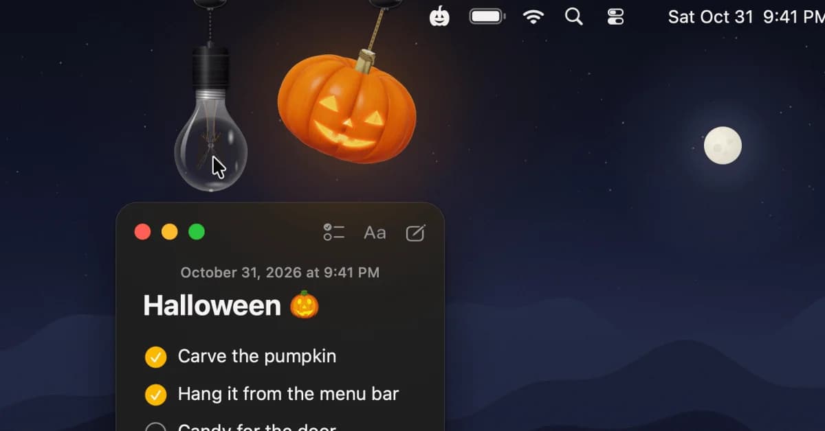 Pumpkin Lights؛ کدو هالووینی که حالت دارک مک را عوض میکند