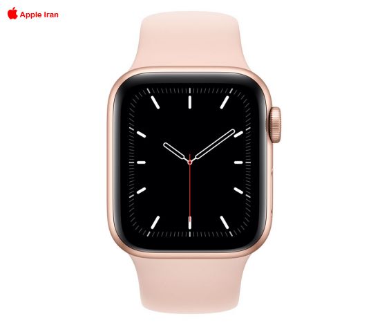 اپل واچ SE آلومینیوم طلایی با بند اسپرت سیلیکون 44mm