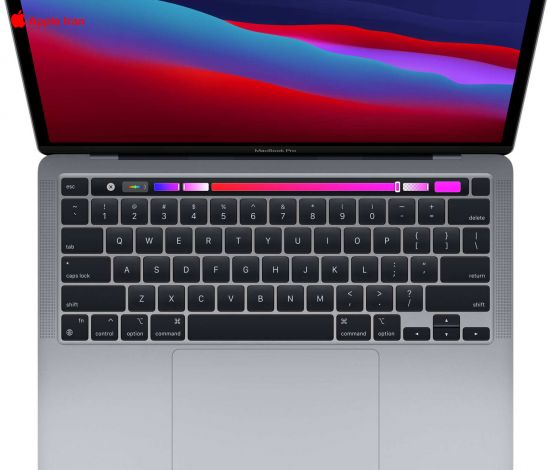 لپ تاپ 13 اینچی اپل مدل MacBook Pro MYD92 2020 همراه با تاچ بار با پردازنده M1 و 512GB SSD